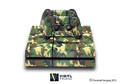 E-SKINS Play Station 4 (ps4) gaming console skin military camo pattern traditional green and brown decals