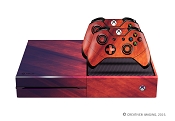 E-SKINS Xbox One gaming console skin red streaks and grunge texture decals