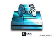 E-SKINS Play Station 4 (ps4) gaming console skin light streak 2 blue sky decals