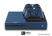 E-SKINS Xbox One gaming console 3d cube pattern blue decals